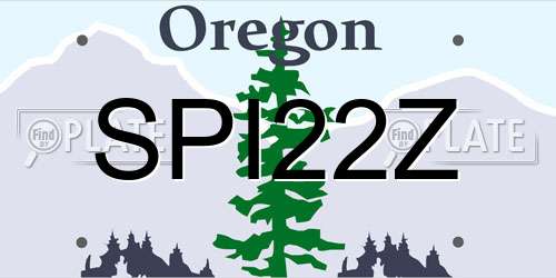 SPI22Z Oregon License Plate