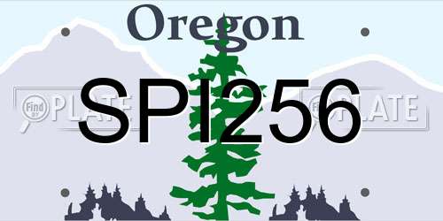 SPI256 Oregon License Plate