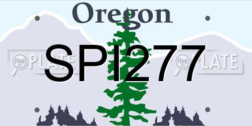 SPI277 Oregon License Plate
