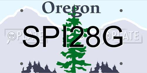 SPI28G Oregon License Plate