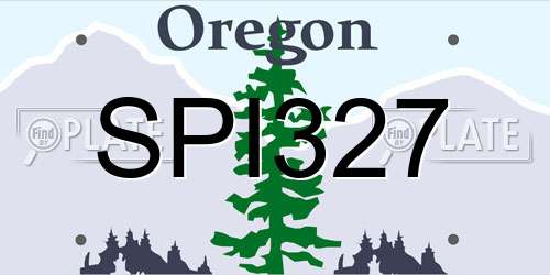 SPI327 Oregon License Plate