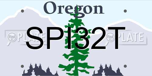 SPI32T Oregon License Plate