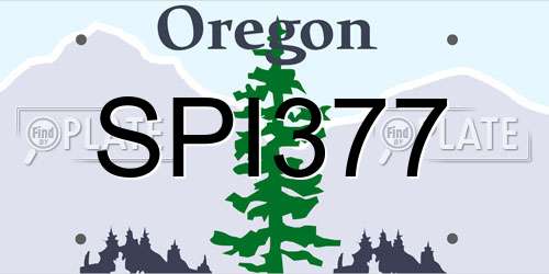 SPI377 Oregon License Plate