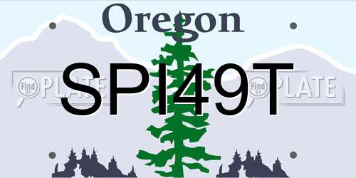 SPI49T Oregon License Plate