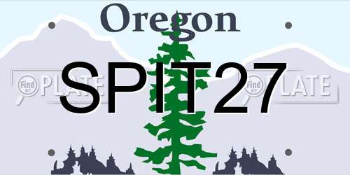 SPIT27 Oregon License Plate