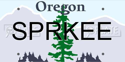 SPRKEE Oregon License Plate