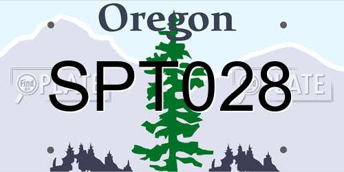 SPT028 Oregon License Plate