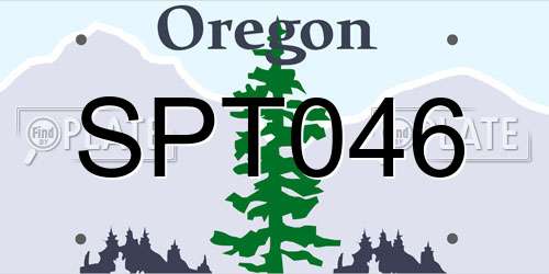 SPT046 Oregon License Plate