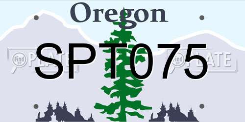 SPT075 Oregon License Plate