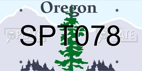 SPT078 Oregon License Plate