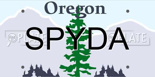SPYDA Oregon License Plate