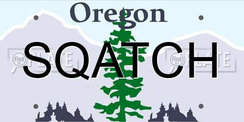 SQATCH Oregon License Plate