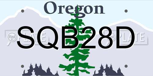 SQB28D Oregon License Plate