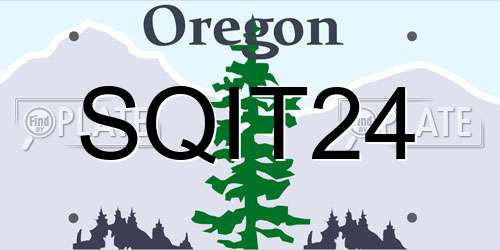 SQIT24 Oregon License Plate