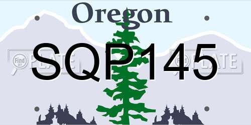 SQP145 Oregon License Plate