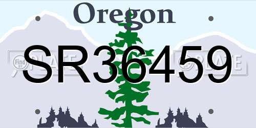 SR36459 Oregon License Plate