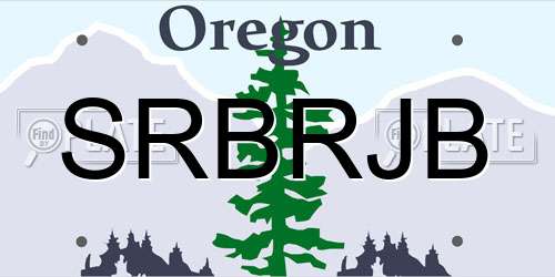SRBRJB Oregon License Plate
