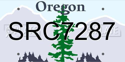 SRC7287 Oregon License Plate
