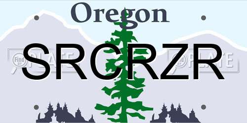 SRCRZR Oregon License Plate