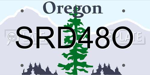 SRD48O Oregon License Plate