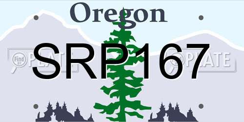 SRP167 Oregon License Plate