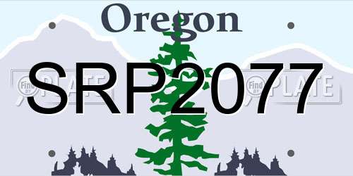 SRP2077 Oregon License Plate