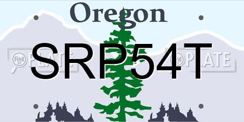 SRP54T Oregon License Plate