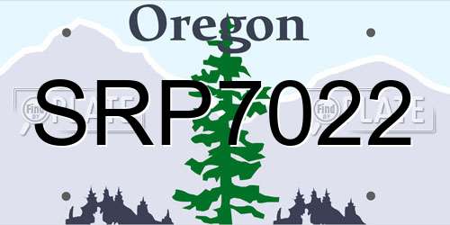 SRP7022 Oregon License Plate
