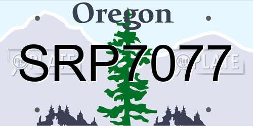 SRP7077 Oregon License Plate