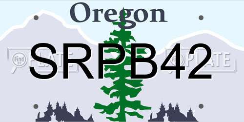 SRPB42 Oregon License Plate