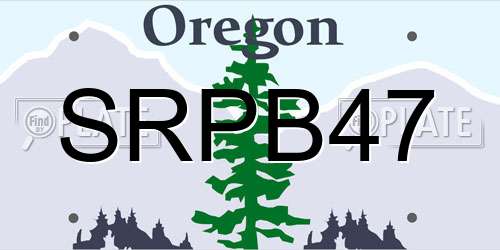 SRPB47 Oregon License Plate