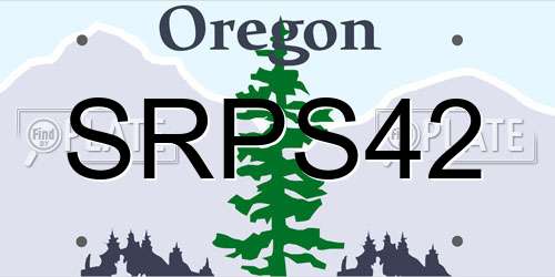 SRPS42 Oregon License Plate