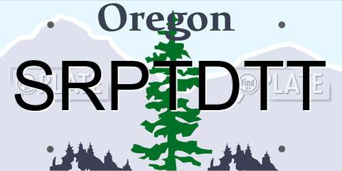 SRPTDTT Oregon License Plate