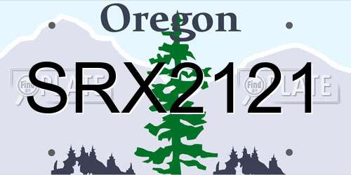 SRX2121 Oregon License Plate