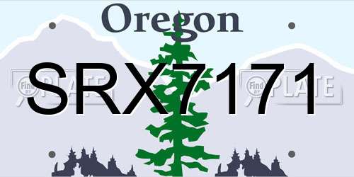 SRX7171 Oregon License Plate