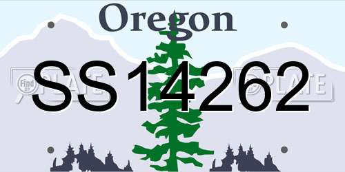 SS14262 Oregon License Plate