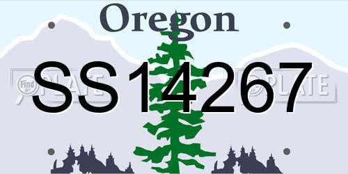 SS14267 Oregon License Plate