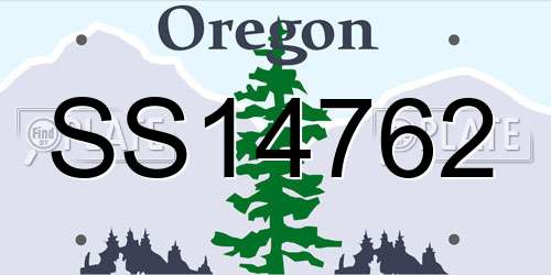 SS14762 Oregon License Plate