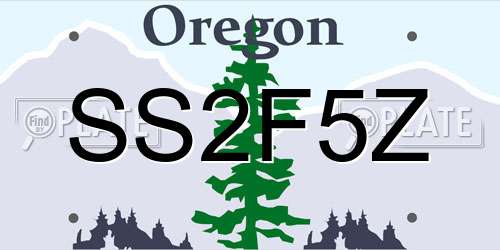 SS2F5Z Oregon License Plate