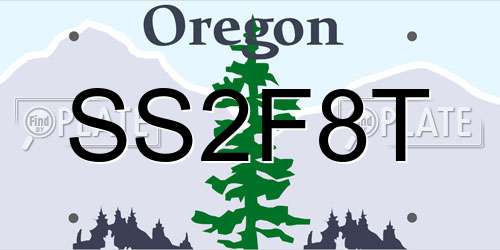 SS2F8T Oregon License Plate