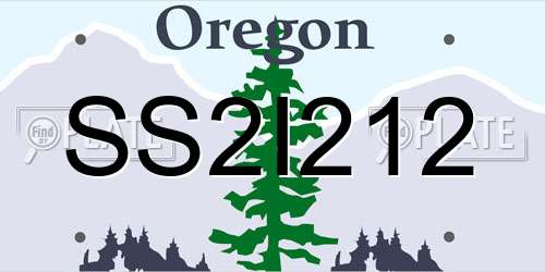 SS2I212 Oregon License Plate