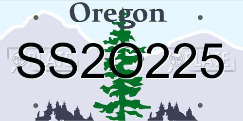 SS2O225 Oregon License Plate