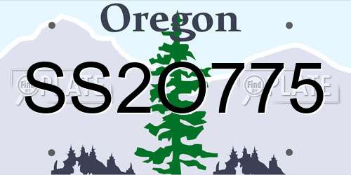 SS2O775 Oregon License Plate