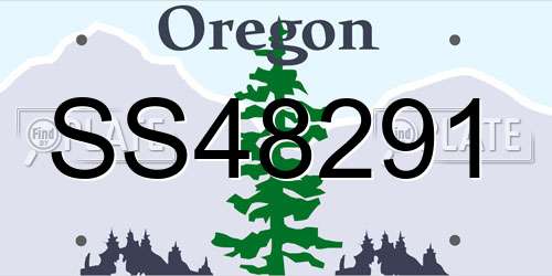 SS48291 Oregon License Plate