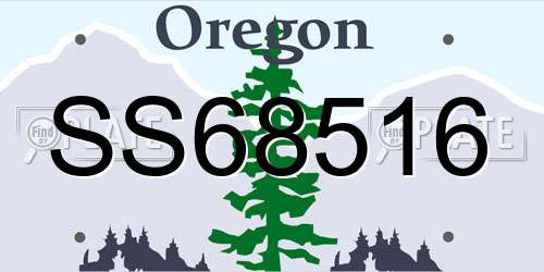 SS68516 Oregon License Plate