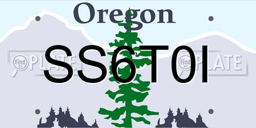 SS6T0I Oregon License Plate