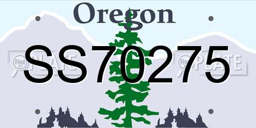SS70275 Oregon License Plate