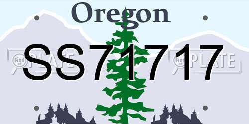 SS71717 Oregon License Plate
