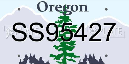 SS95427 Oregon License Plate