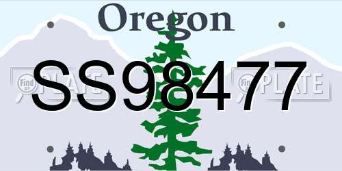 SS98477 Oregon License Plate